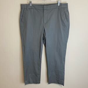 Vince Women's Pants Coin Pocket Chino Crop Blue Grey Dress Career Plus Size 16